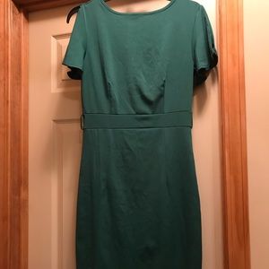 NWT Green polyester knee length